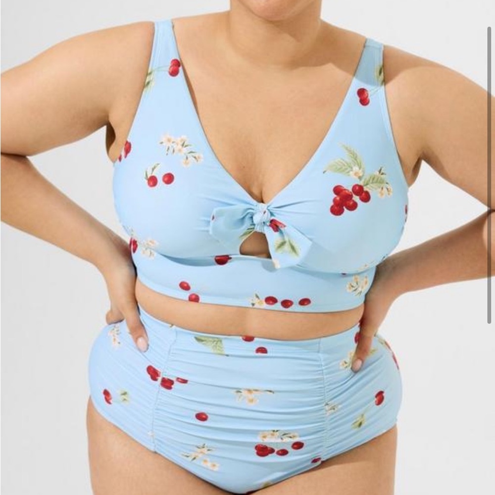 Torrid Marilyn Monroe Tie Front Bikini Top & Bottoms
